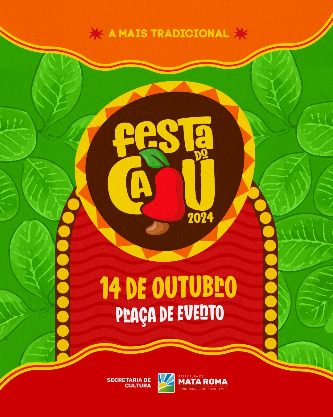 Nossa tradicional Festa do Caju será no dia 14 de outubro.